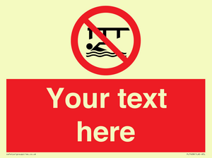 Custom Do not swim in the vicinity of piers